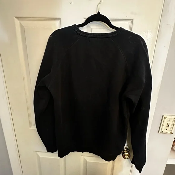 Women’s Adidas fleece logo crew neck sweatshirt black and white size medium - Picture 4 of 4